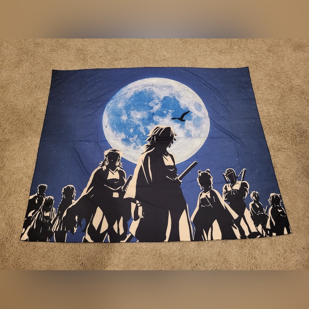 Demon slayer anime tapestry wall art